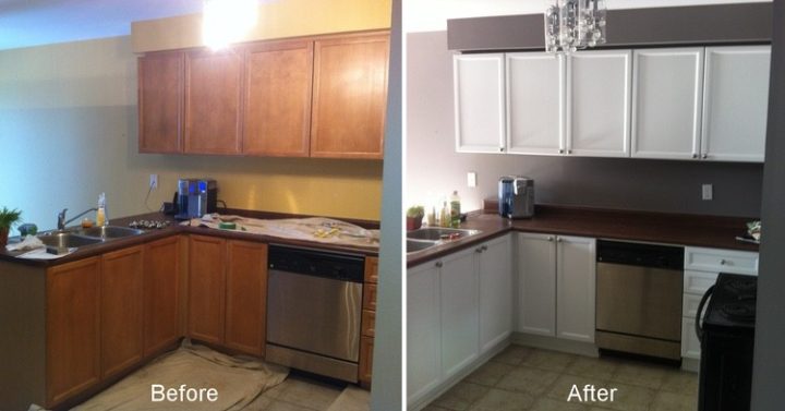kitchen cabinets before and after